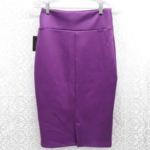 Thalia Sodi Women's Solid Scuba Pencil Skirt, Plum
